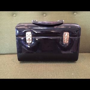 Vintage cosmetic patent leather case
